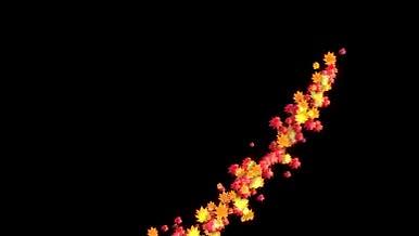 秋天枫叶粒子特效视频的预览图